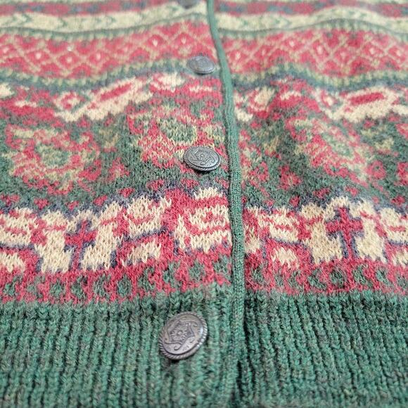 VTG Royal Robbins Wool Womens Cardigan Sweater Small Paisley Grandma Core - Picture 4 of 9
